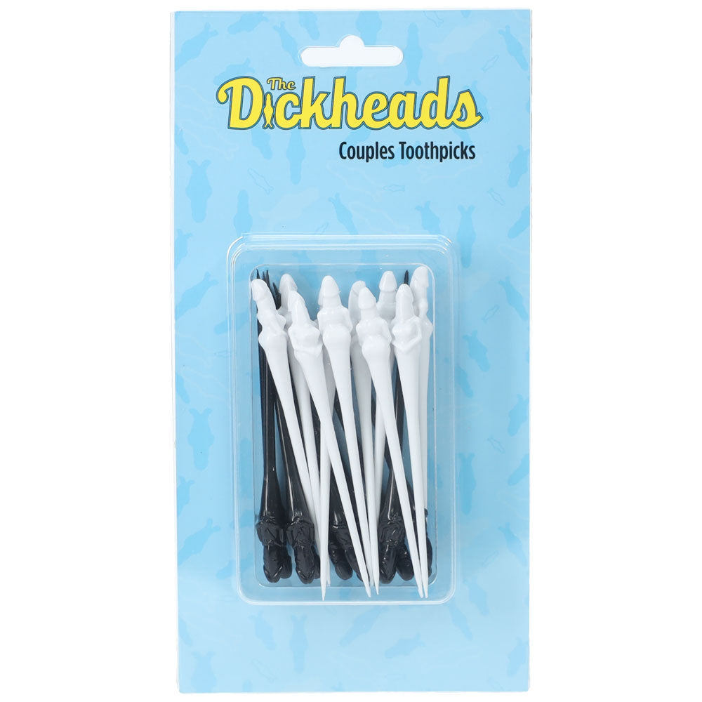 S-LINE Couples Toothpicks - Fun Black/White Novelty Picks - 20 Pack for Shared Moments