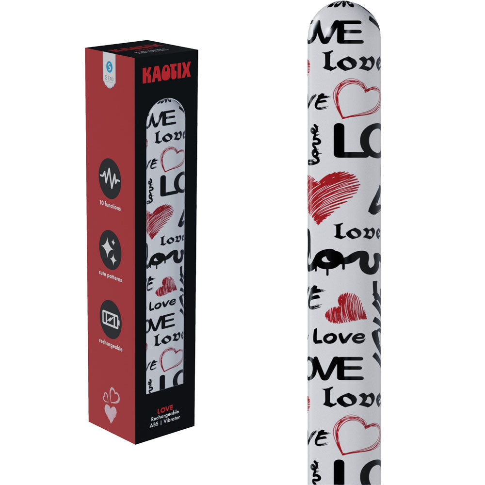 S-LINE Kaotix Love - White 17.8 cm Body-Safe USB Rechargeable Vibrator for Wellness and Pleasure