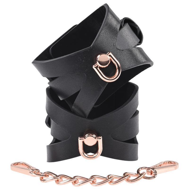 Sex & Mischief Brat black and rose gold handcuffs – image 3