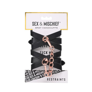 Sex & Mischief Brat black and rose gold handcuffs – image 8