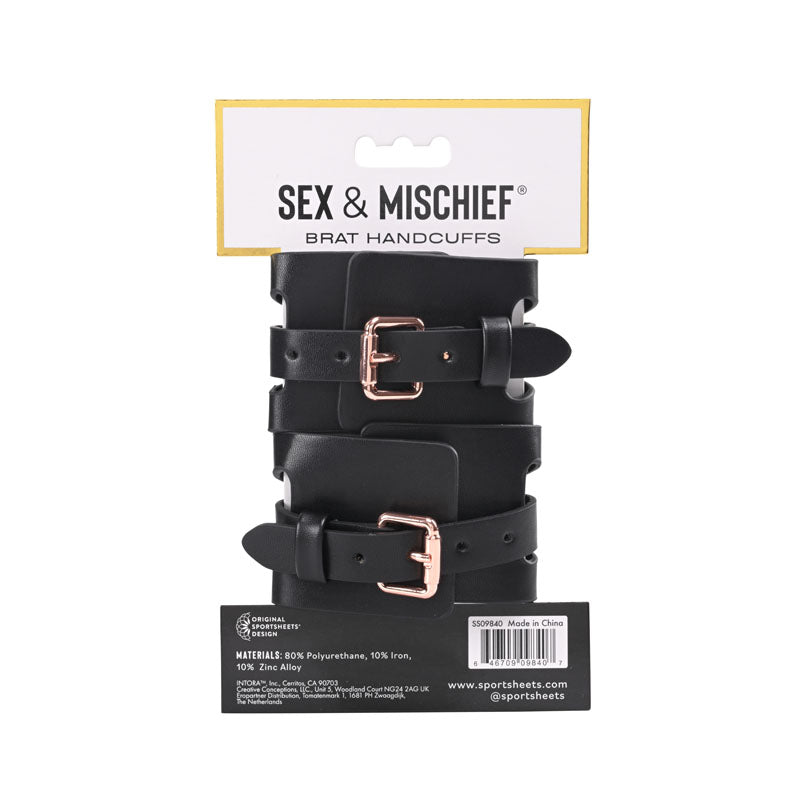 Sex & Mischief Brat black and rose gold handcuffs – image 9