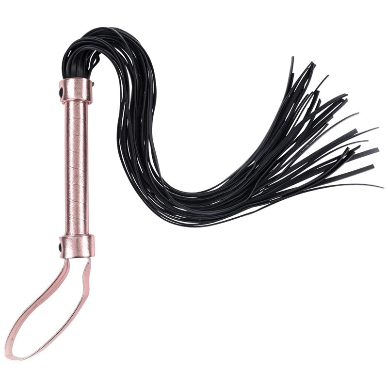 Sex & Mischief Brat rose gold and black flogger – image 3