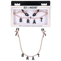 Sex & Mischief Brat rose gold nipple clamps with chain