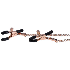Sex & Mischief Brat rose gold nipple clamps with chain – image 6