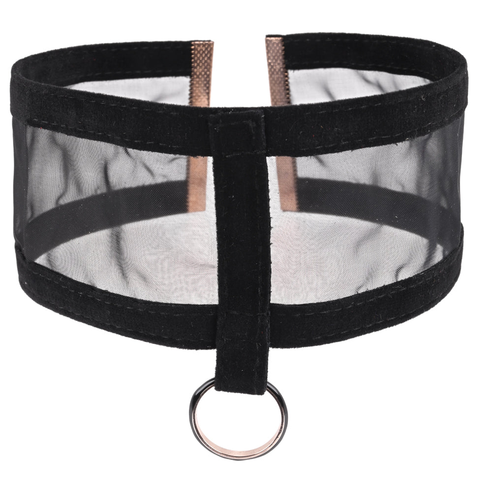 Sex & Mischief Bondage Collar – Sheer Design – Black