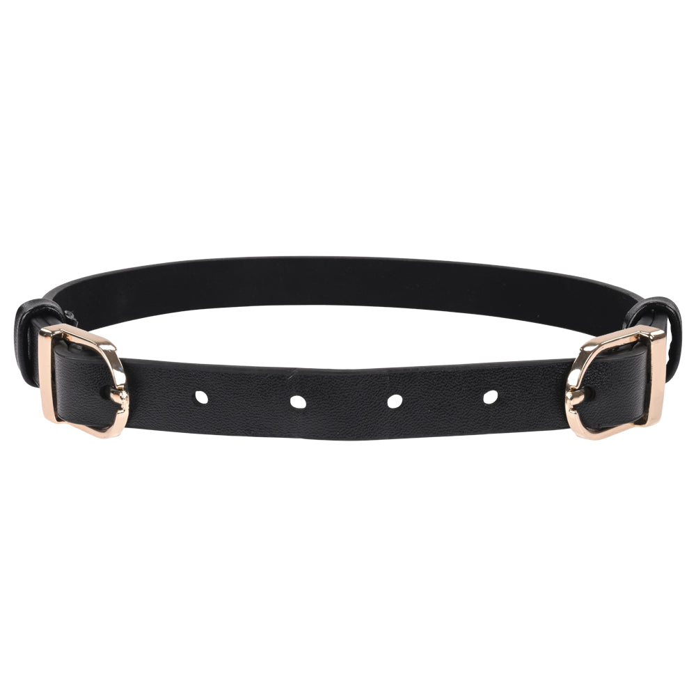 Sex & Mischief Double Buckle Day Collar - Stylish Black Accessory for Everyday Wear