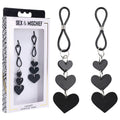 Sex & Mischief Bondage Toys – Heart Nipple Ties – Black – Set of 2