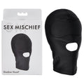 Sex & Mischief Bondage Hood – Mouth Opening – Black