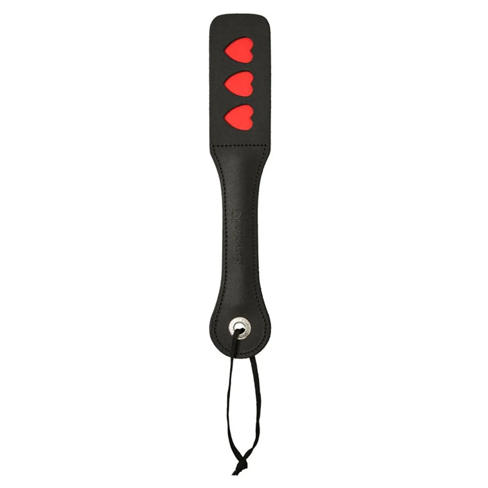Sex & Mischief Bondage Paddle – Heart-Shaped – Black
