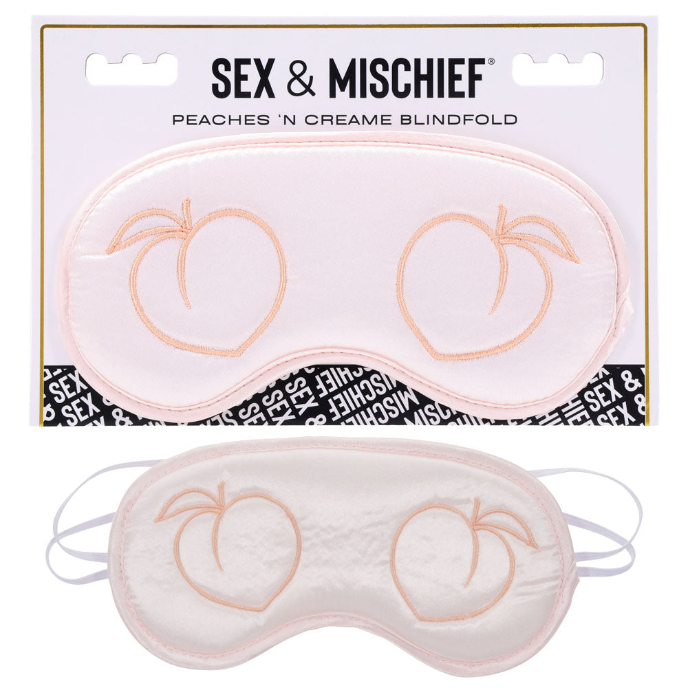 Sex & Mischief Blindfold – Soft Fabric – Peach