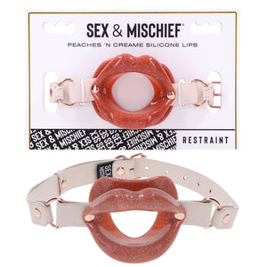 Sex & Mischief Peaches n CreaMe silicone lips gag