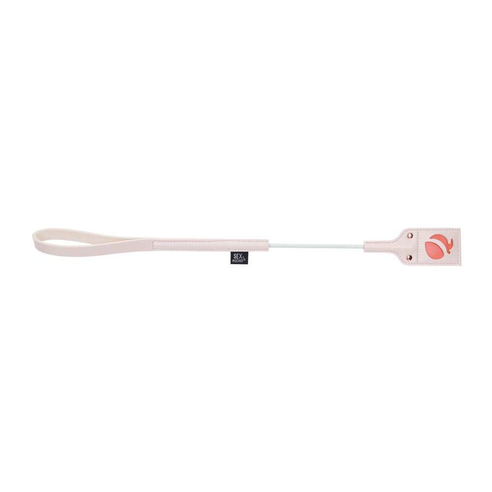 Sex & Mischief Bondage Crop – Flexible, Vegan Leather – Peach – 53 cm