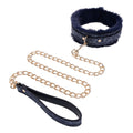 Sex & Mischief Cougar navy fur collar and leash