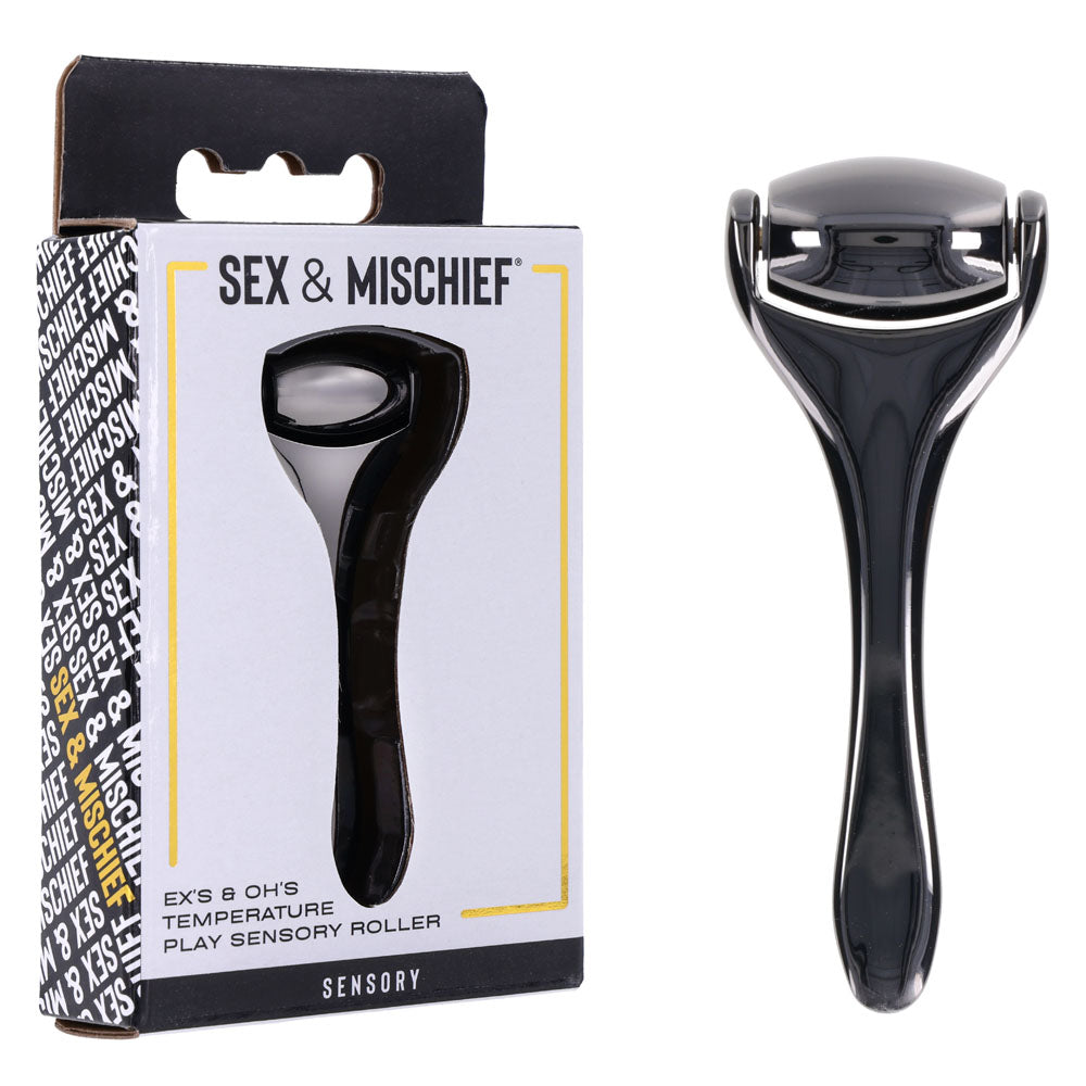 S&M Bondage Toy – Temperature Play Sensory Roller – Gunmetal