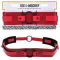 S&M Bondage Belt – Adjustable, Soft Material – Red