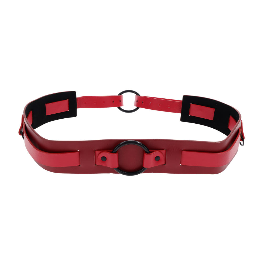 S&M Bondage Belt – Adjustable, Soft Material – Red