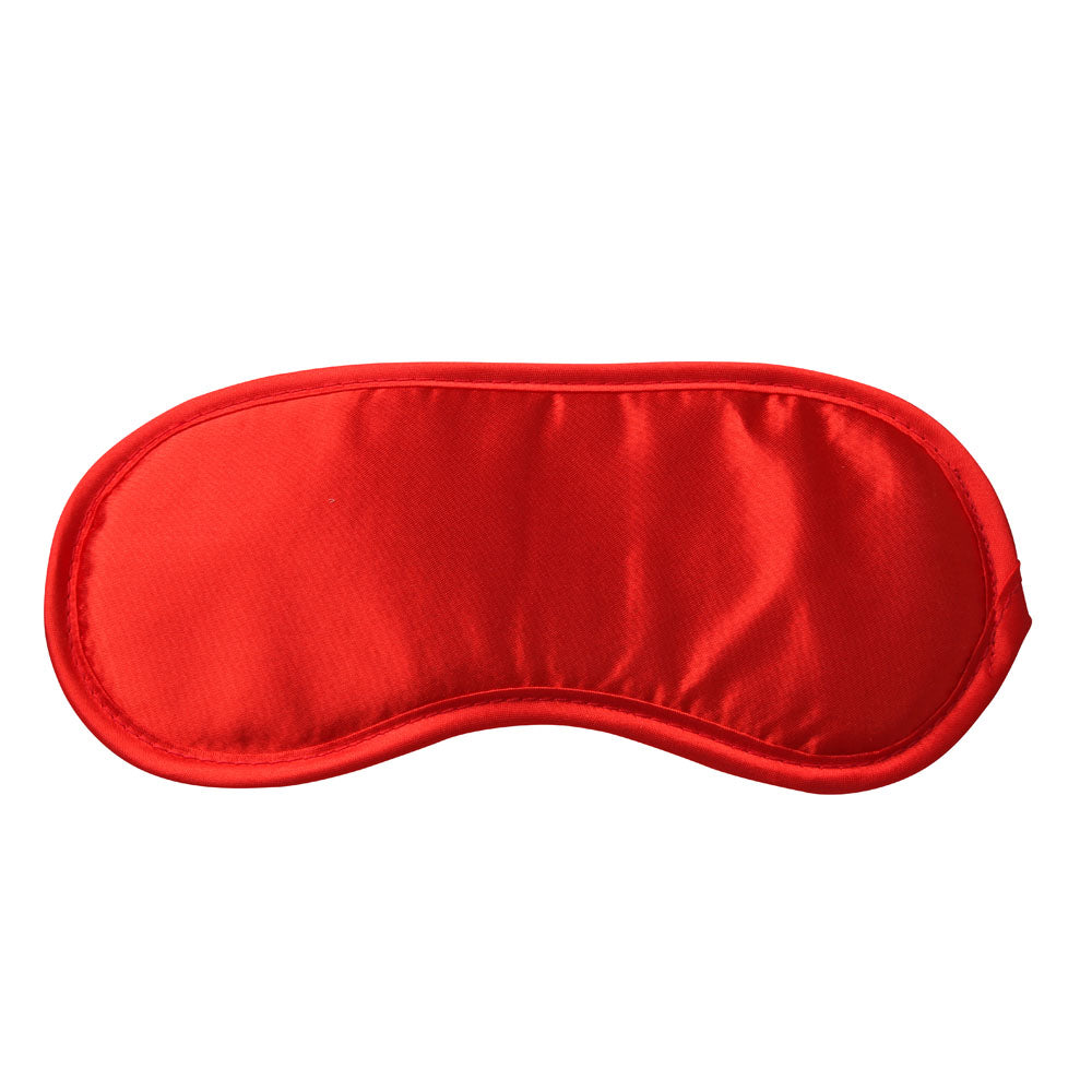 Sex & Mischief Soft Satin Blindfold - Luxurious Red Eye Mask for Relaxation and Sensory Play