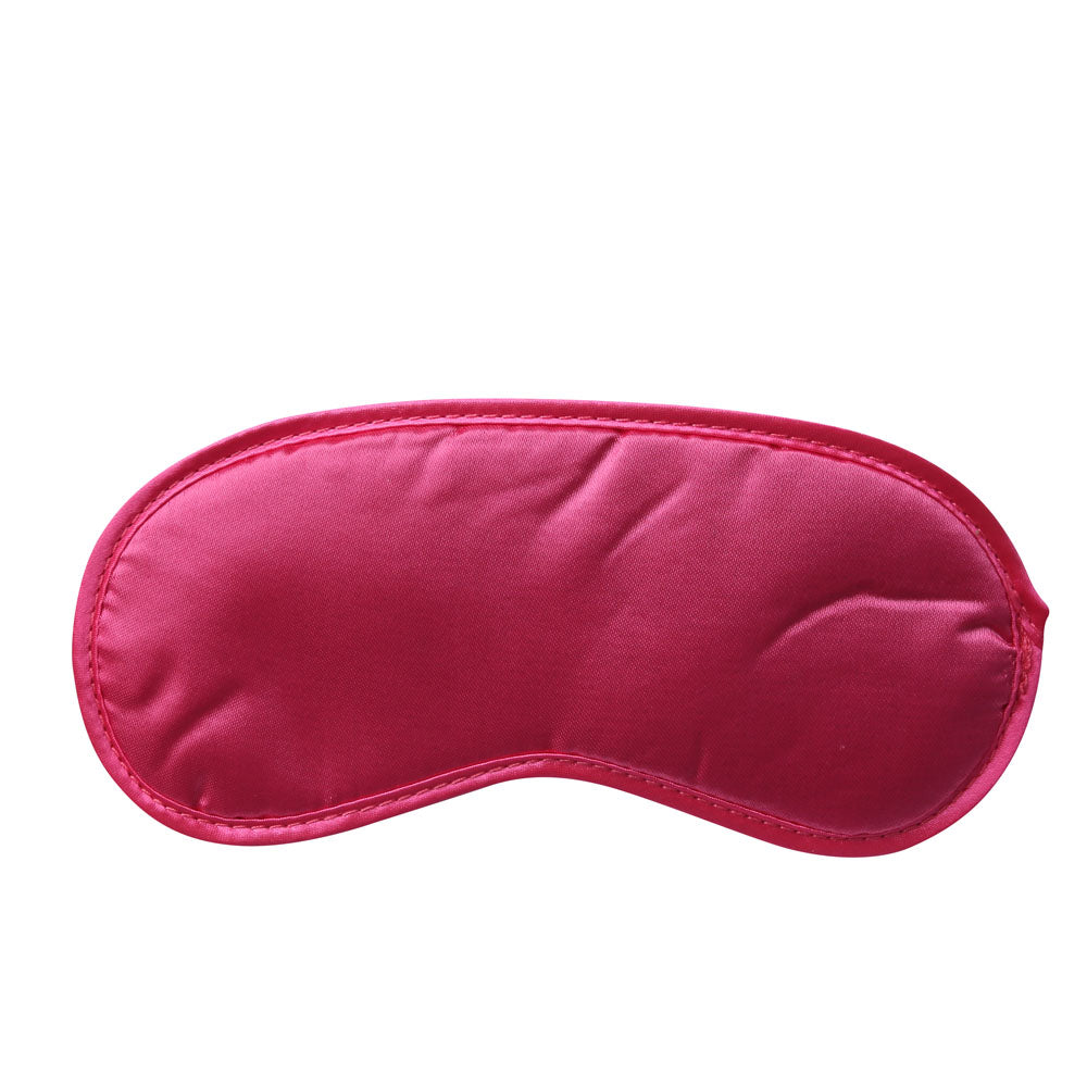 Sex & Mischief Satin Blindfold – Vibrant Hot Pink Eye Cover for Enhanced Sensory Play