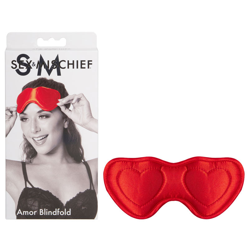 Sex & Mischief Bondage Toy – Padded Blindfold – Red