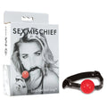Sex & Mischief Bondage Toy – Solid Red Ball Gag – Red/Black