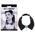 Sex & Mischief Bondage Collar – Lace Design – Black