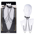 Sex & Mischief black lace collar with nipple ties