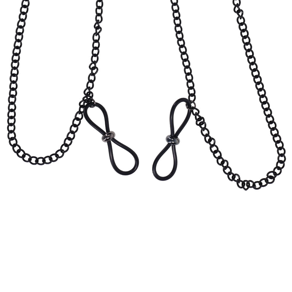 Sex & Mischief black lace collar with nipple ties – image 8
