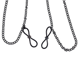 Sex & Mischief black lace collar with nipple ties – image 8