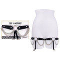Sex & Mischief Garters – Chain Lace – Black/Metal