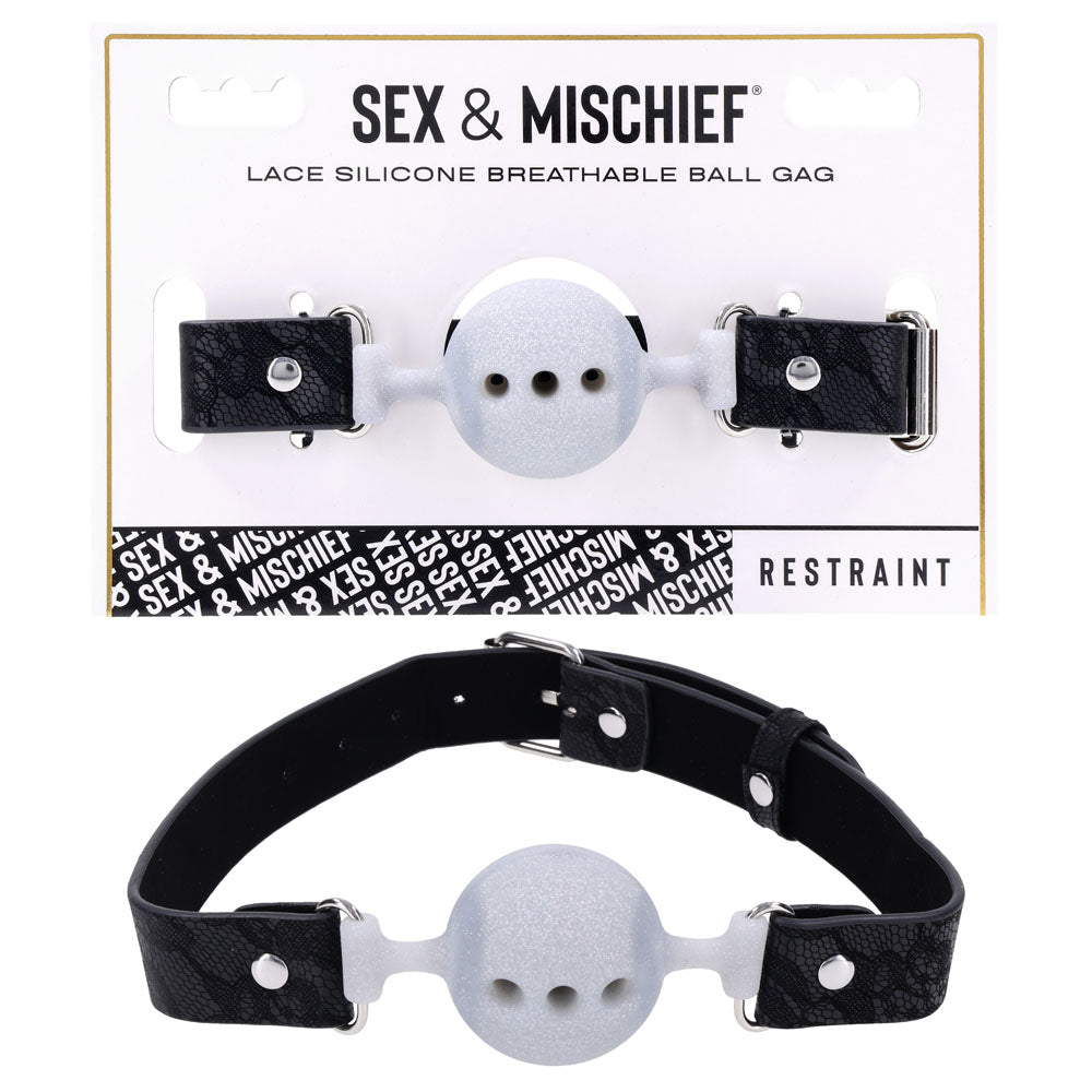 Sex & Mischief Bondage Toy – Breathable, Body-Safe Silicone – Black/Grey