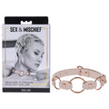 Sex & Mischief Bondage Collar – Comfortable, Vegan Leather – Peach