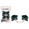 Sex & Mischief Bondage Toys – Indica Cutout Cuffs – Green/Gold