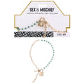 Sex & Mischief Bondage Collar – Lockable – Gold/Emerald