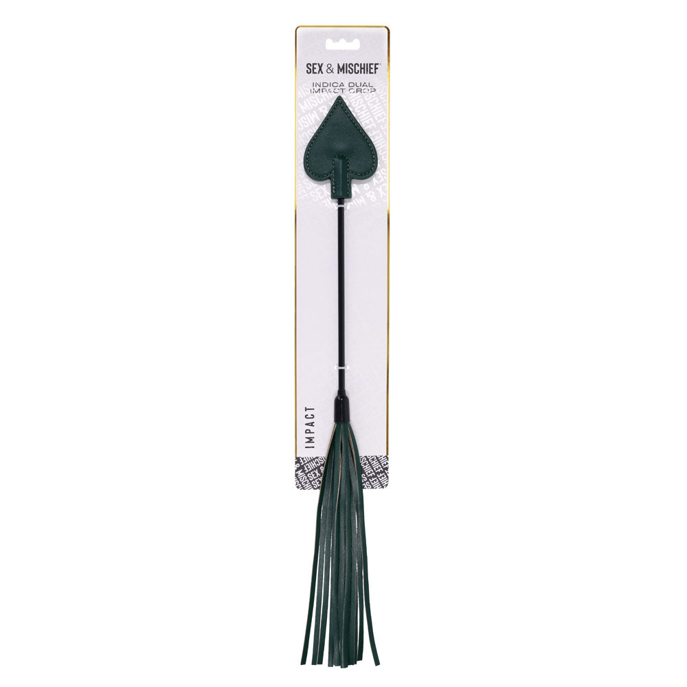 Sex & Mischief Bondage Toy – Dual Impact Crop – Green