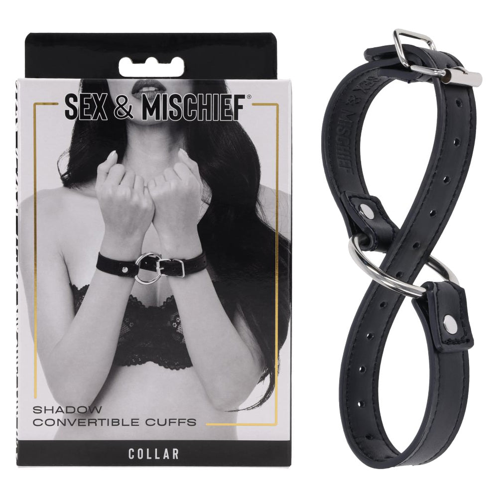 S&M Bondage Toys – Convertible Cuffs – Black