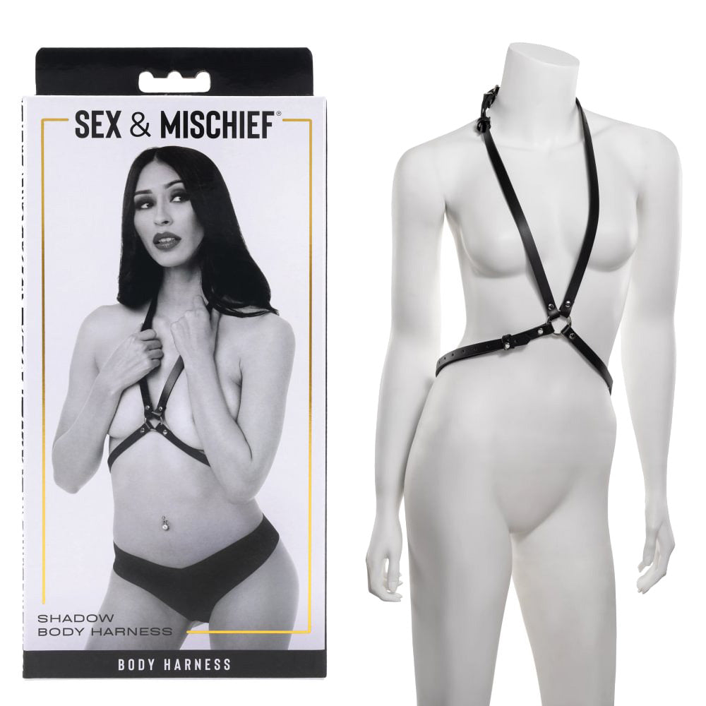 S&M Bondage Harness – Adjustable Fit – Black