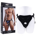 Dual Desires Adjustable Strap-On Harness by SPORTSHEETS – Versatile Black Design (Probe Not Included)