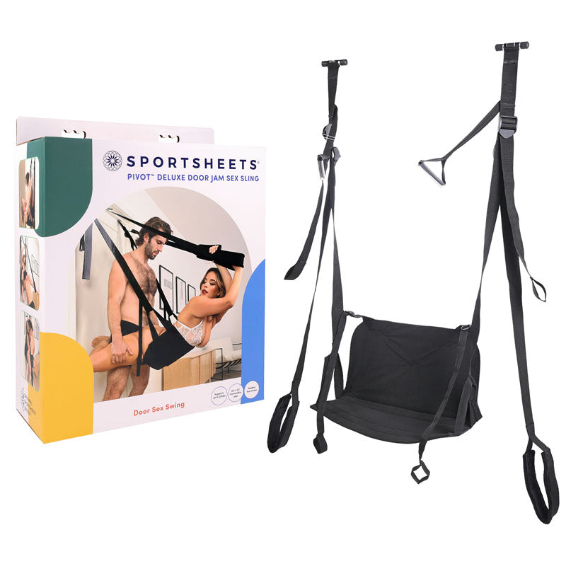 Pivot Deluxe Door Jam Sex Sling – Versatile Black Door Swing for Enhanced Intimacy and Wellness