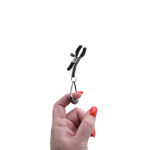 Sportsheets Velvet Noir gunmetal tuggable nipple clamps – image 3