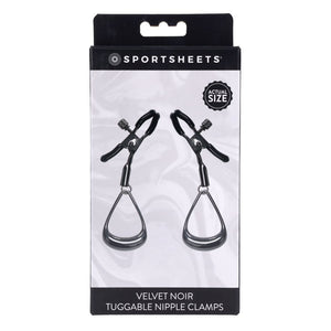Sportsheets Velvet Noir gunmetal tuggable nipple clamps – image 5