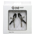 Sex & Mischief Bondage Toys – Adjustable Nipple Clips – Black – Set of 2