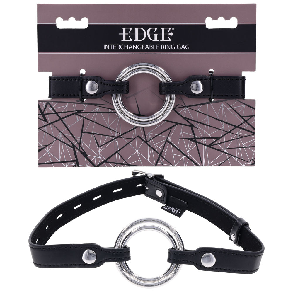 Intimelly Bondage Toy – Interchangeable Ring Gag – Black