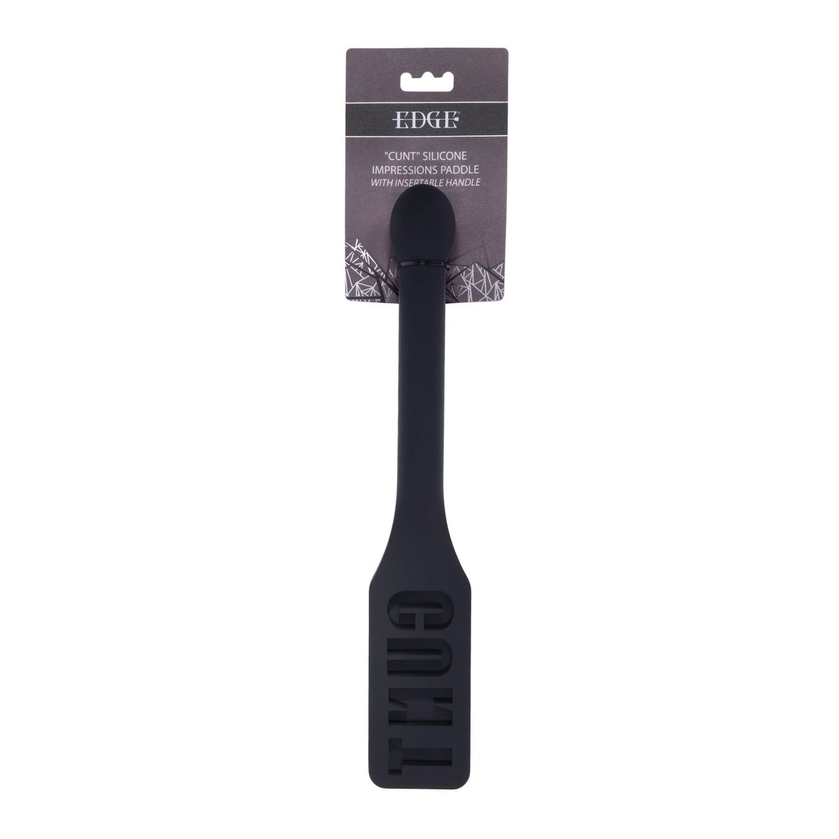 Intimelly Bondage Paddle – Insertable Handle, Body-Safe Silicone – Black