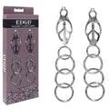 Intimelly Bondage Toys – Tuggable Clover Clamps – Metal – Silver