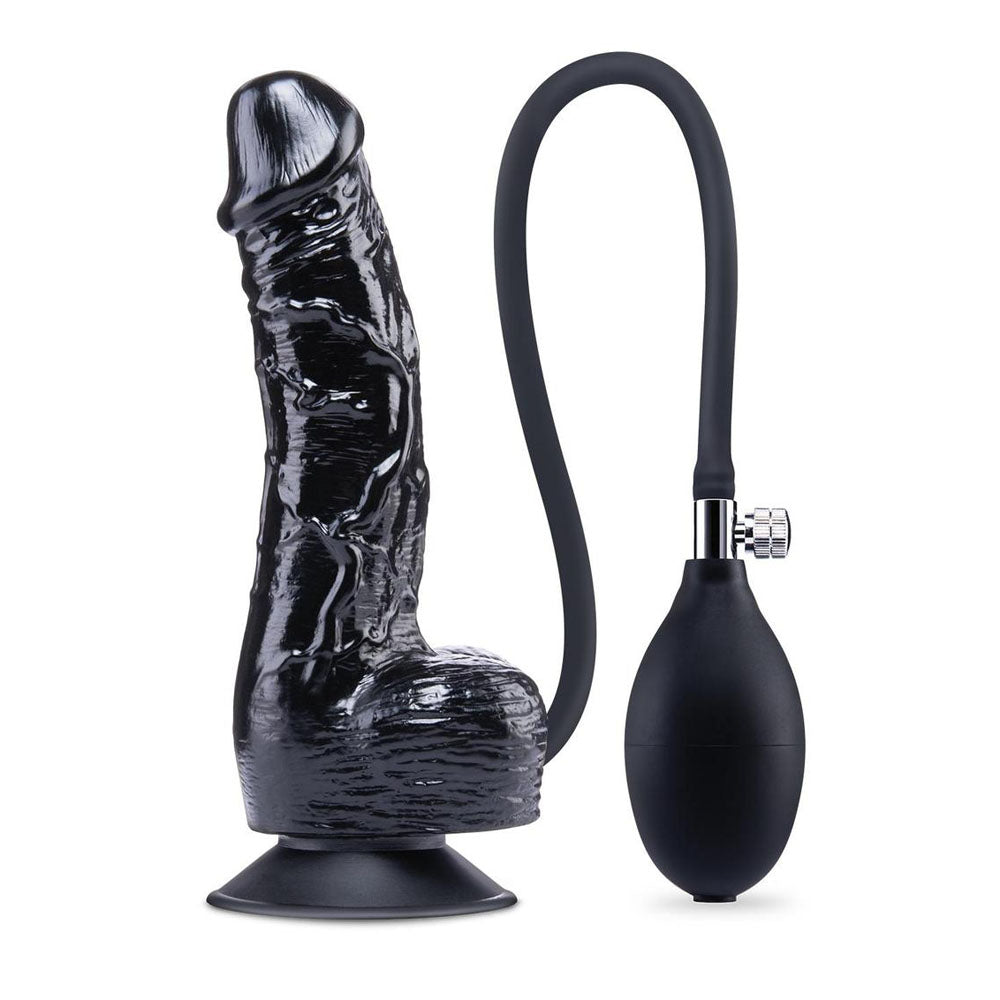 Size Up Dongs – Inflatable, Realistic Design – Black – 15 cm