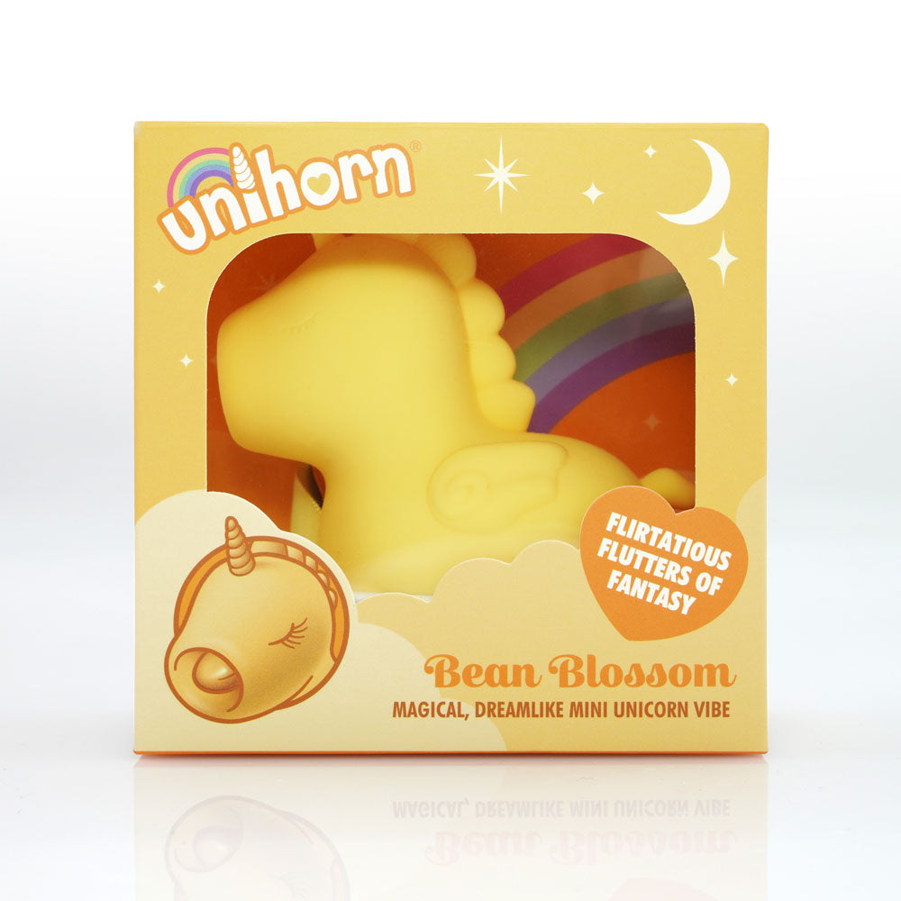 Unihorn - Bean Blossom - Yellow USB Rechargeable Clitoral Flicking Stimulator for Enhanced Sensation