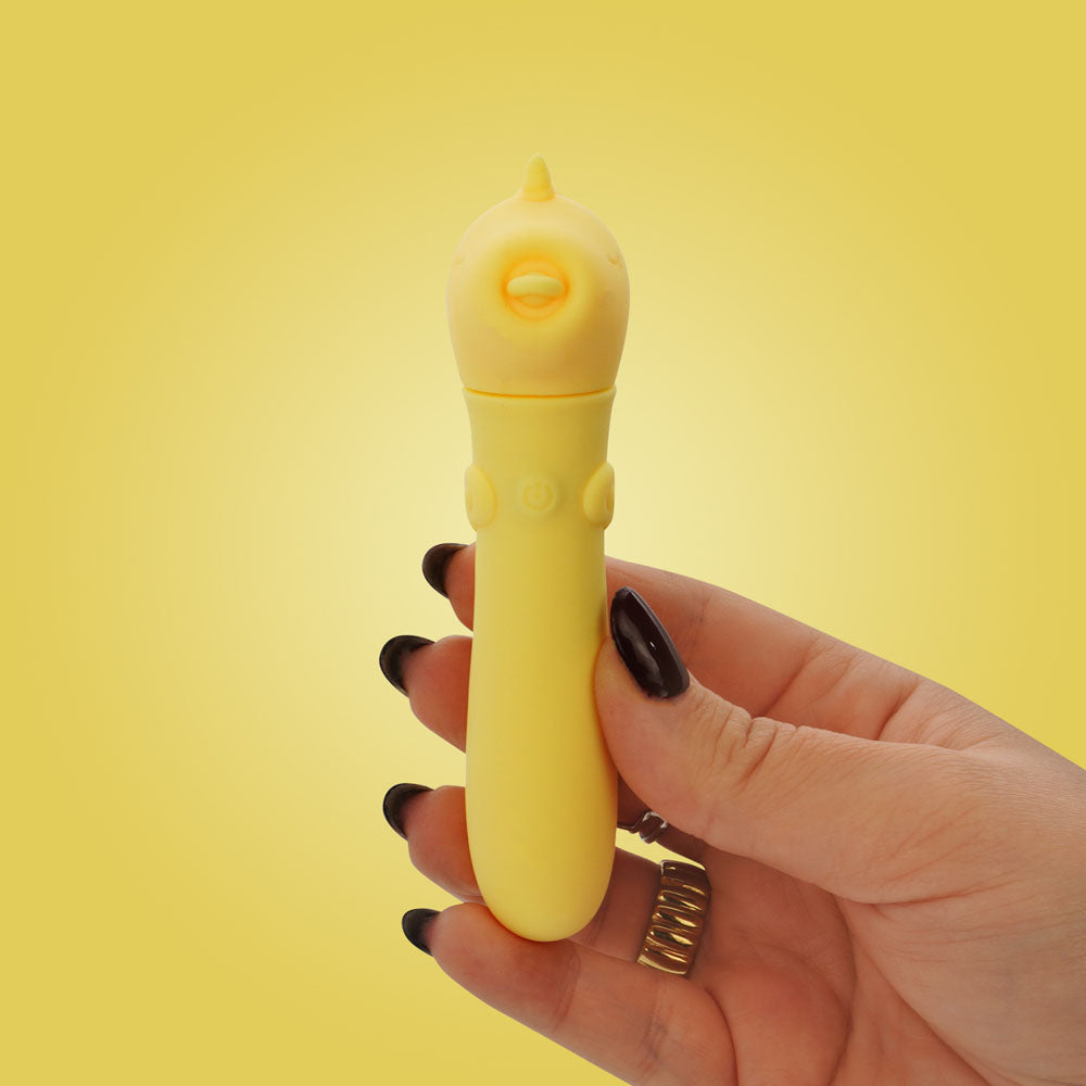 Unihorn - USB Rechargeable Vibrating Bullet - Bean Blossom Yellow - Body-Safe Wellness Toy