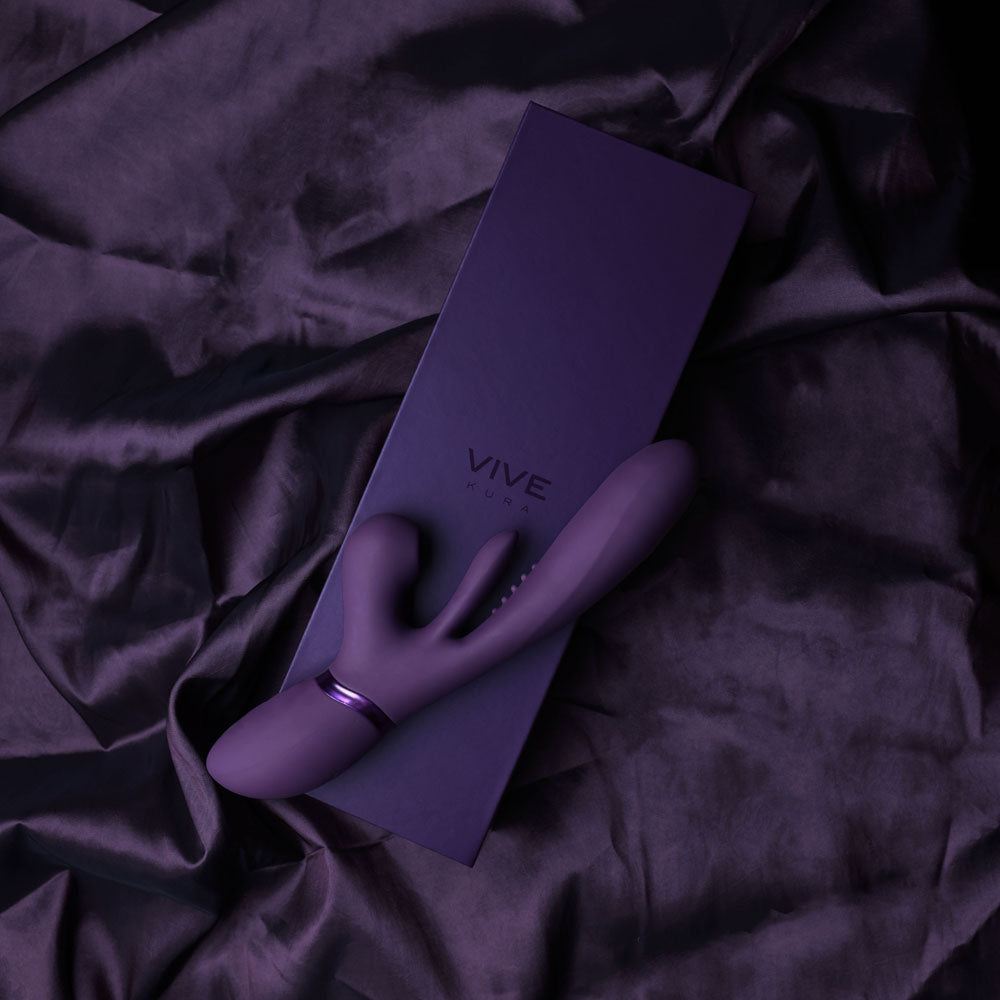 VIVE Vibrator – Thrusting, Rechargeable – Purple – 25 cm