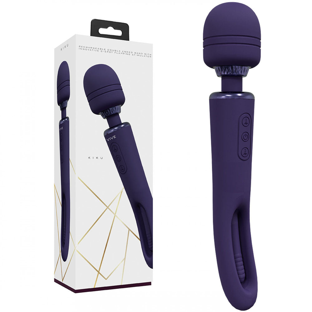 VIVE Vibrator – USB Rechargeable, Body-Safe Silicone – Purple – 25.2 cm