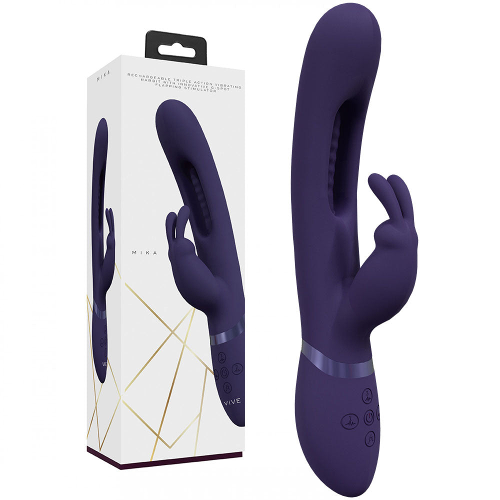 VIVE Vibrator – USB Rechargeable, Body-Safe Silicone – Purple – 23.2 cm